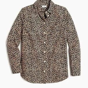 J CREW BUTTON UP LEOPARD SHIRT